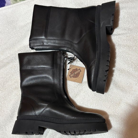 Harley-Davidson Women's carney front zip Black Boots - Picture 3 of 14